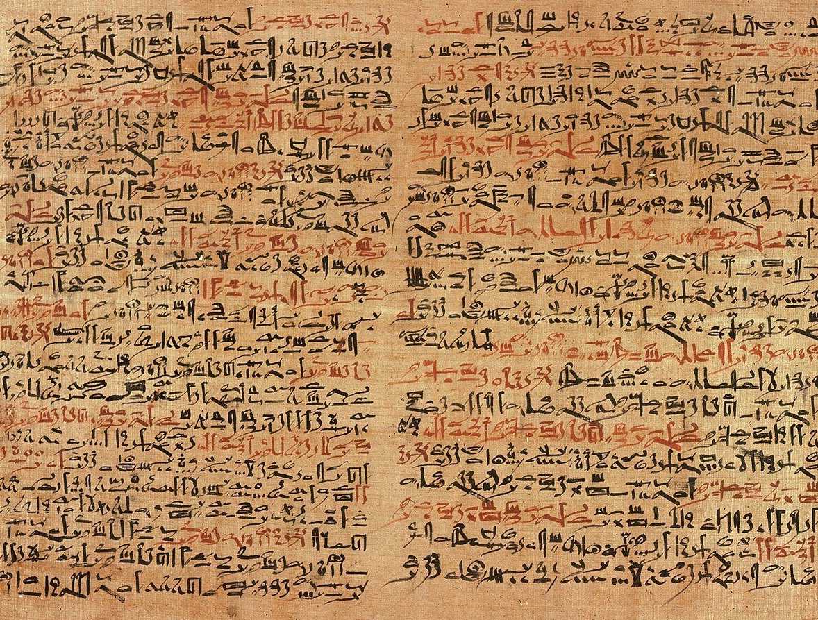Papiro Edwin Smith, columnas de texto hierático